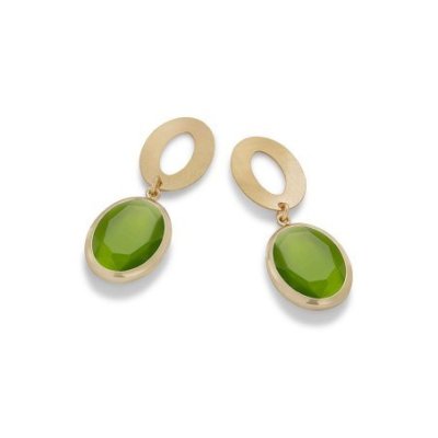 Aquaforte - Orecchini Pendenti - Placcato Oro - Verde