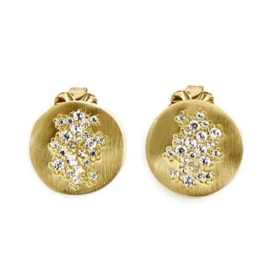Aquaforte - Orecchino Lobo Onde - Oro Giallo - Zirconia