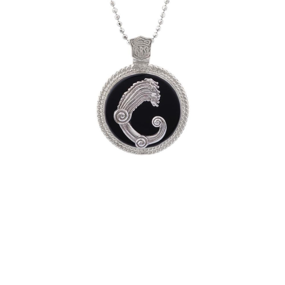 Spadafora - Ciondolo Drago Medal - Argento - Onice