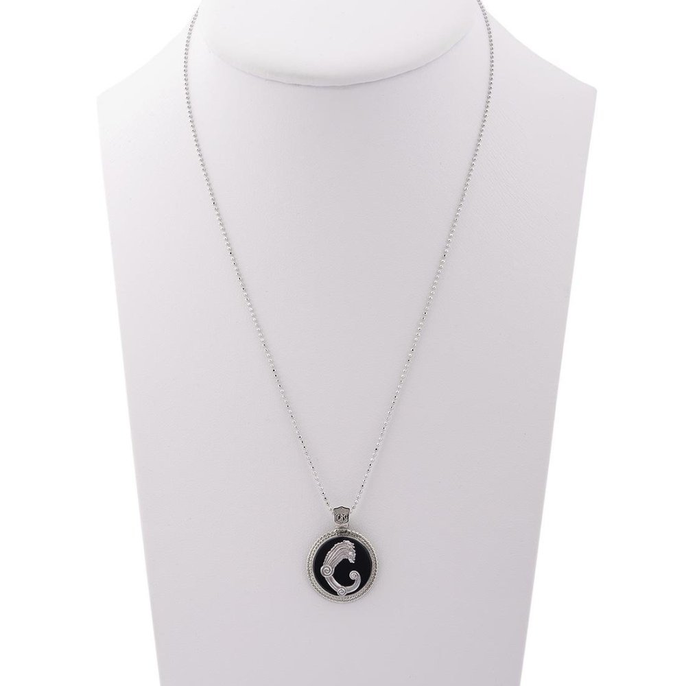 Spadafora - Ciondolo Drago Medal - Argento - Onice