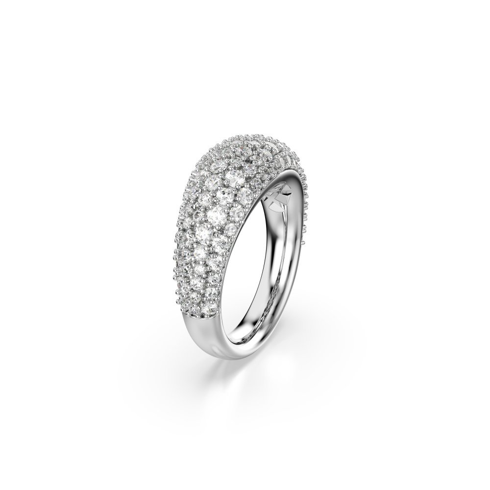 Swarovski - Anello Sublima - Placcatura Rodio - Bianco