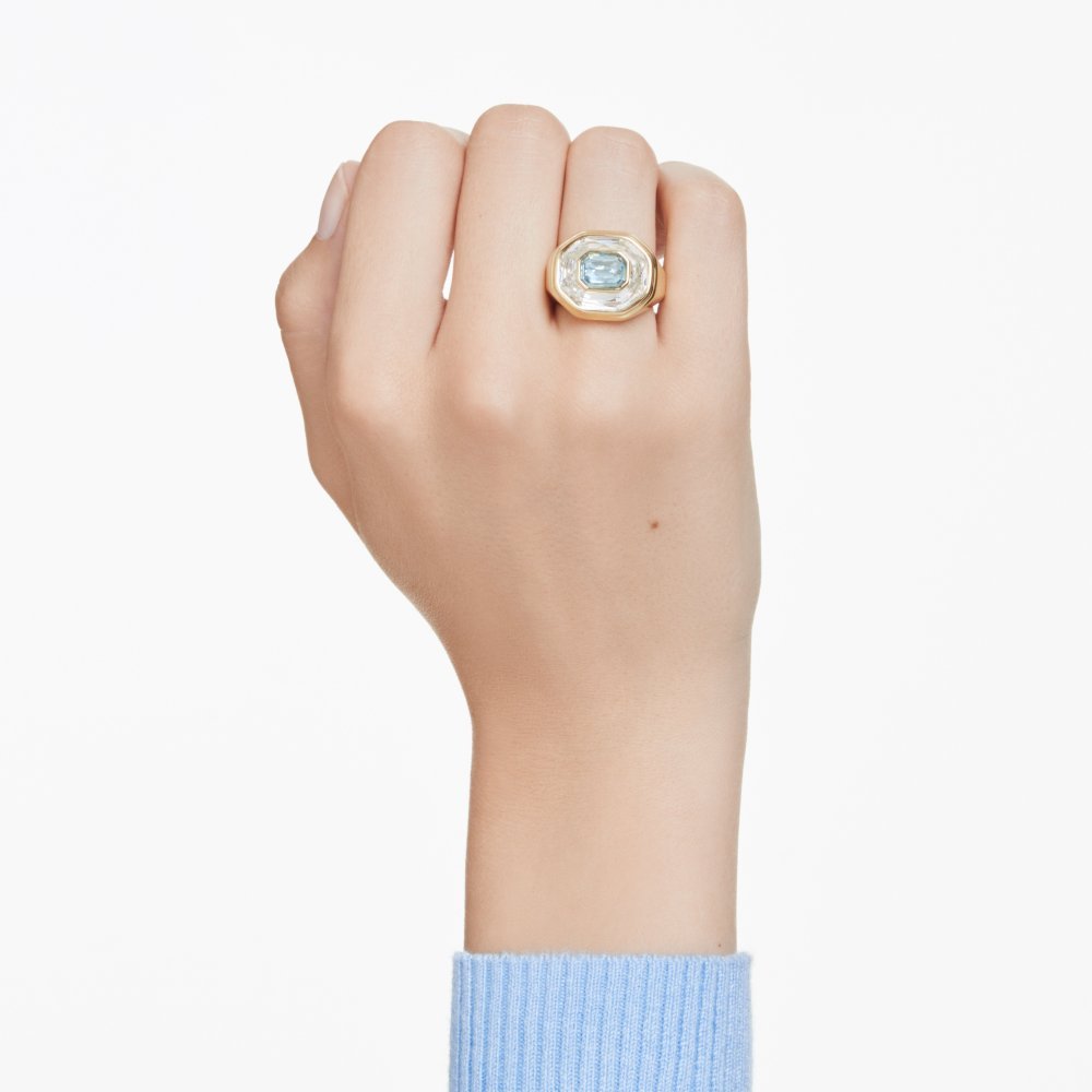 Swarovski - Anello Cocktail Chroma - Blu - Oro
