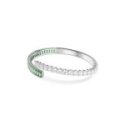 Swarovski - Bracciale Rigido Matrix - Placcato Rodio - Verde