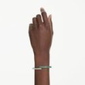 Swarovski - Bracciale Rigido Matrix - Placcato Rodio - Verde
