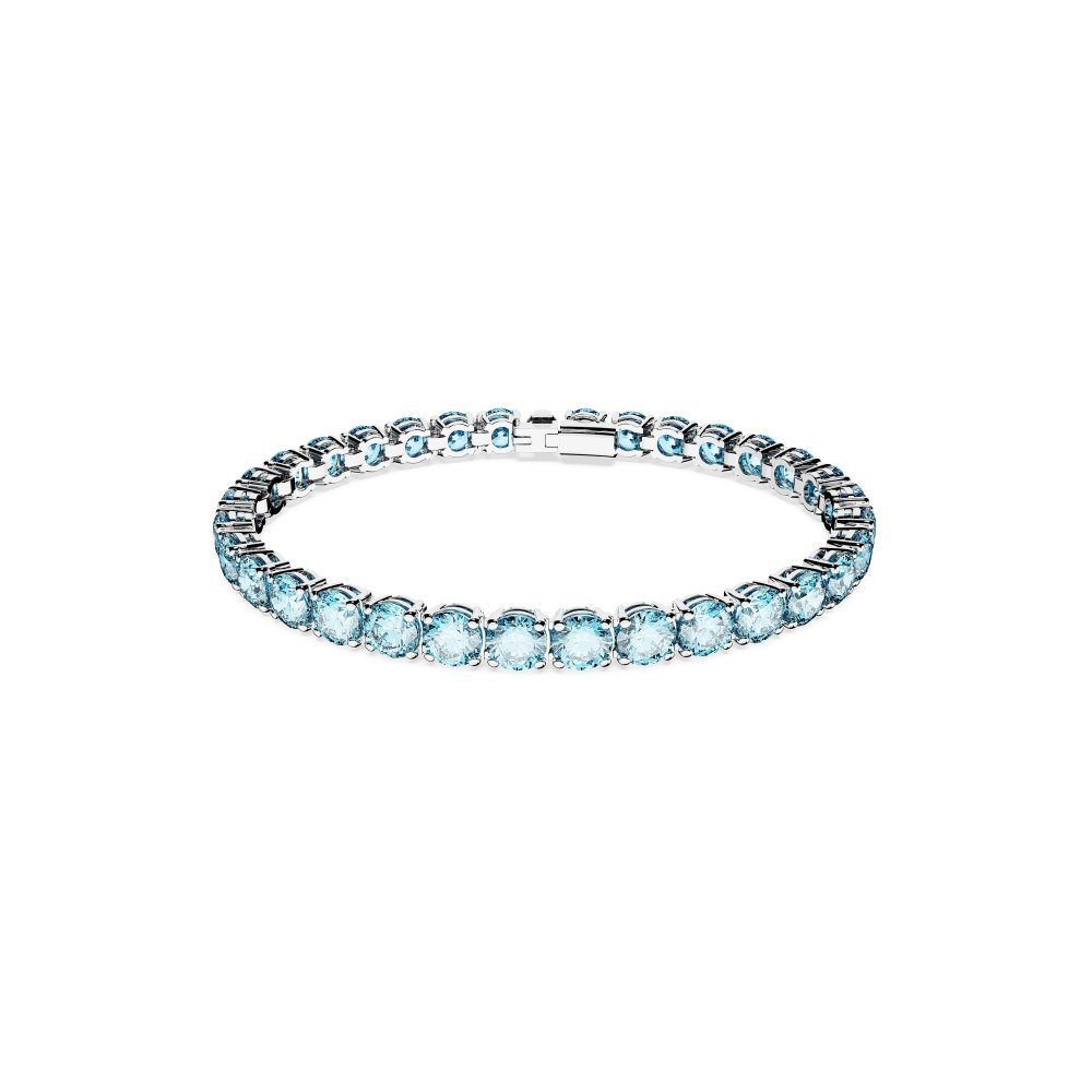 Swarovski - Braccialetto Matrix Tennis - Blu - Rodio