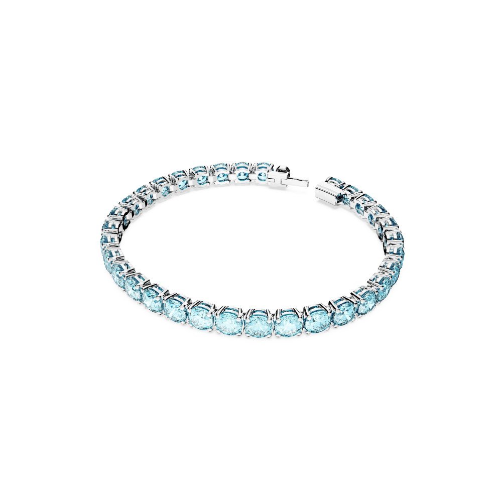 Swarovski - Braccialetto Matrix Tennis - Blu - Rodio