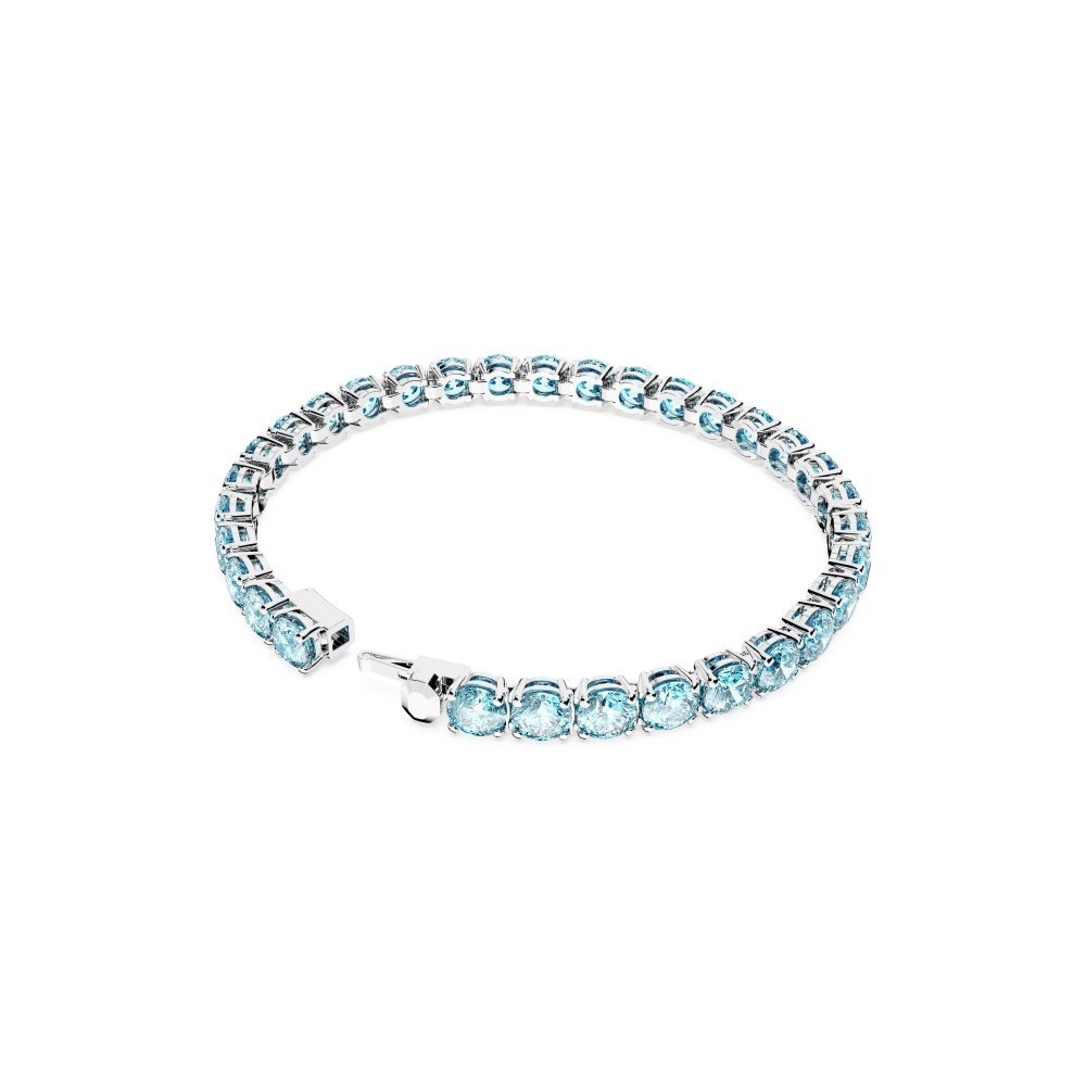 Swarovski - Braccialetto Matrix Tennis - Blu - Rodio