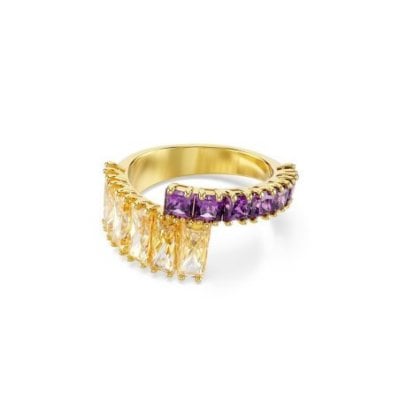 Swarovski - Anello Matrix - Placcato Color Oro - Viola