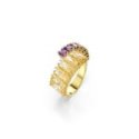 Swarovski - Anello Matrix - Placcato Color Oro - Viola