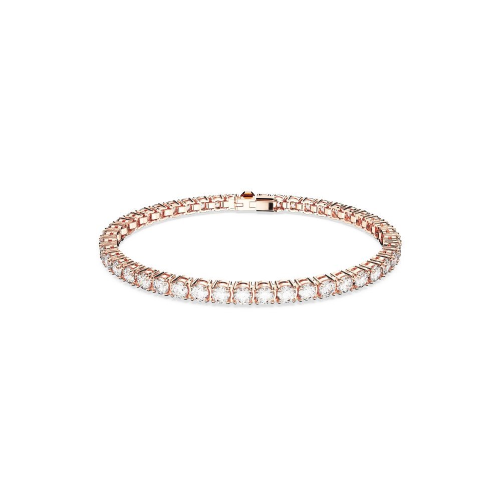 Swarovski - Braccialetto Matrix - Oro Rosa - Bianco