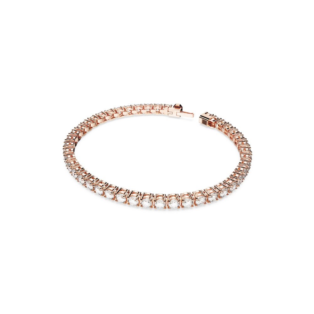 Swarovski - Braccialetto Matrix - Oro Rosa - Bianco