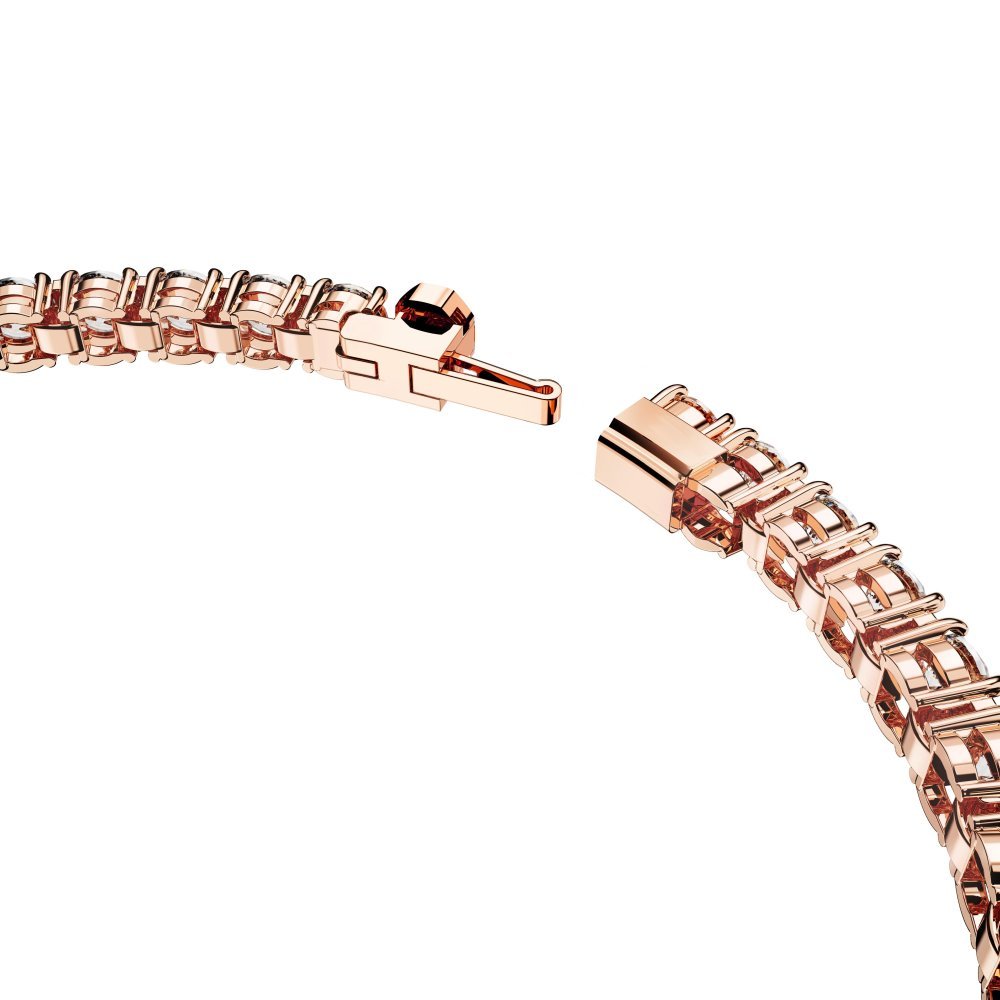Swarovski - Braccialetto Matrix - Oro Rosa - Bianco