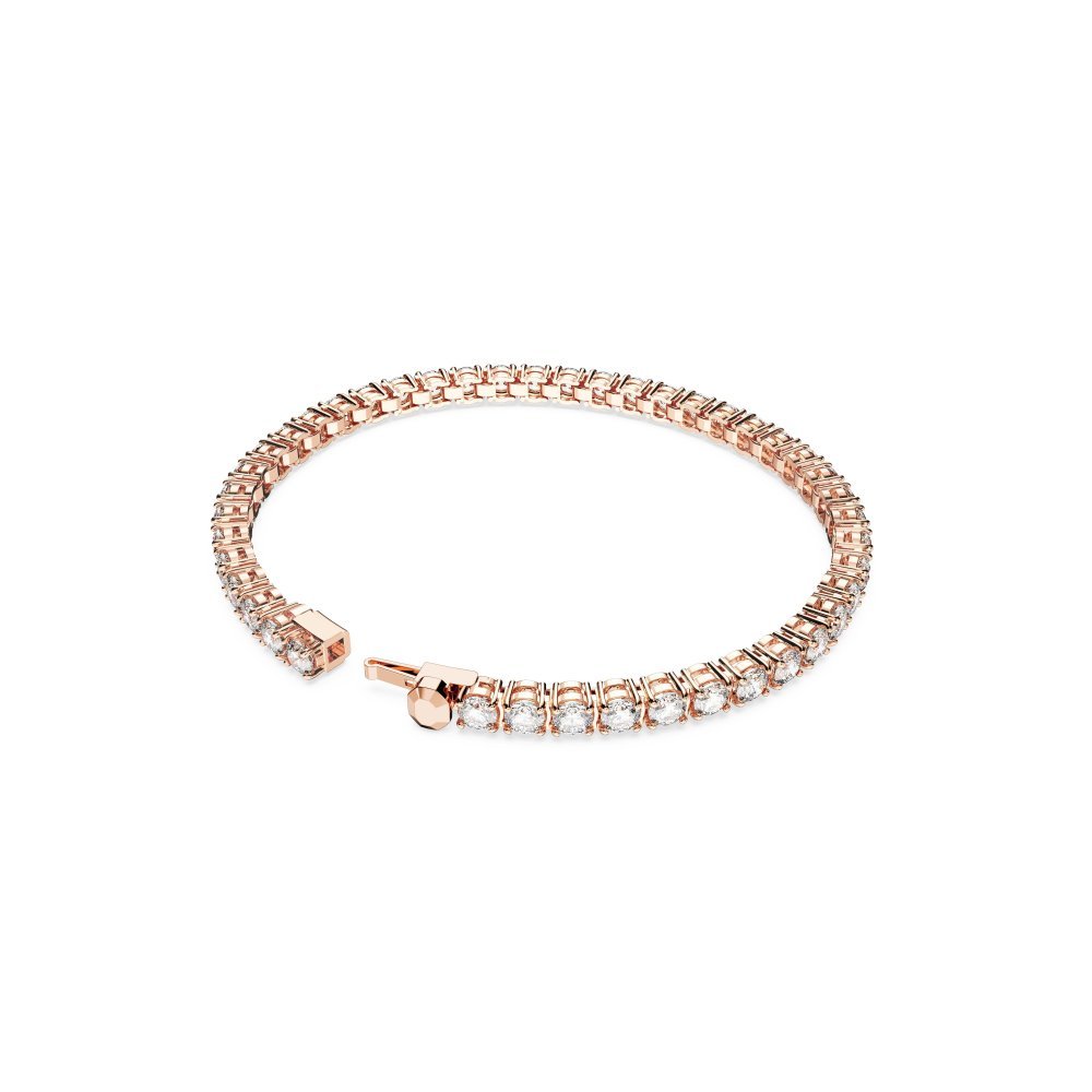 Swarovski - Braccialetto Matrix - Oro Rosa - Bianco