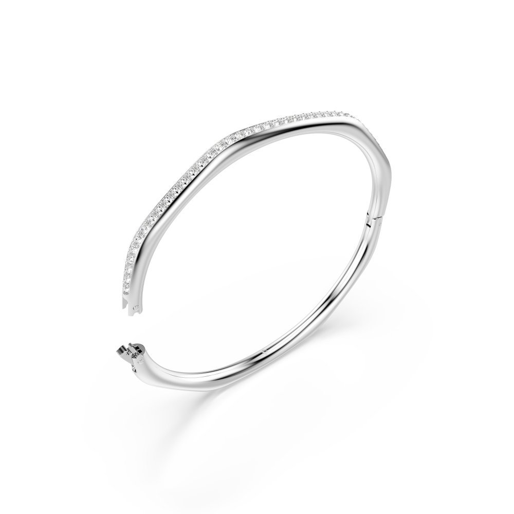 Swarovski - Bracciale Rigido Dextera - Cristalli - Bianco