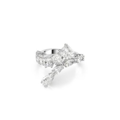 Swarovski - Anello Matrix - Placcato Rodio - Bianco
