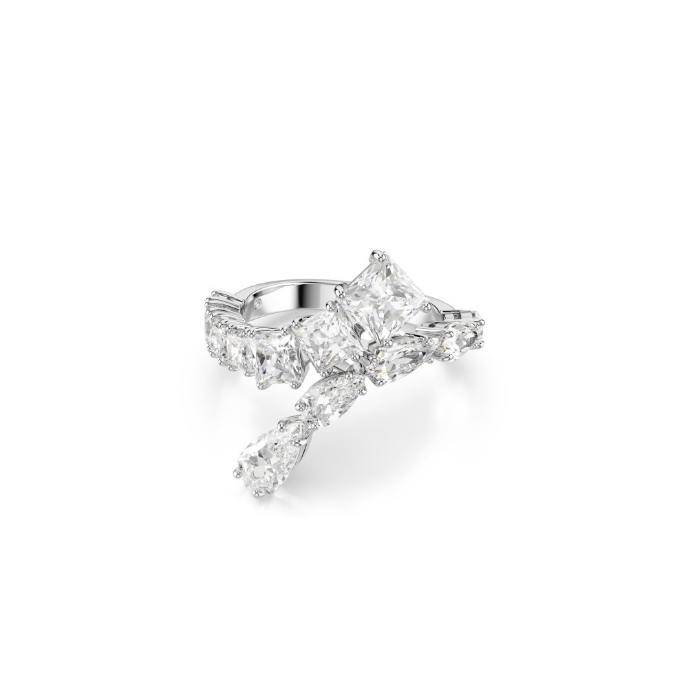 Swarovski - Anello Matrix - Placcato Rodio - Bianco