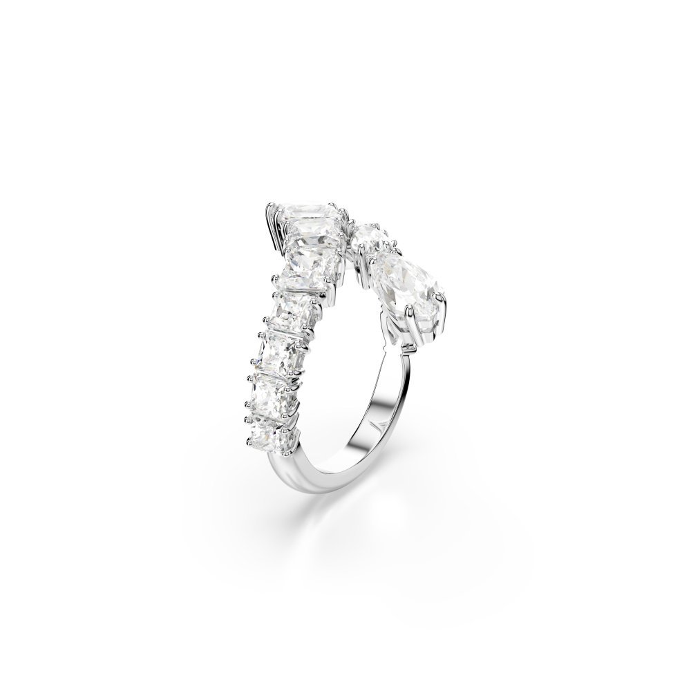 Swarovski - Anello Matrix - Placcato Rodio - Bianco