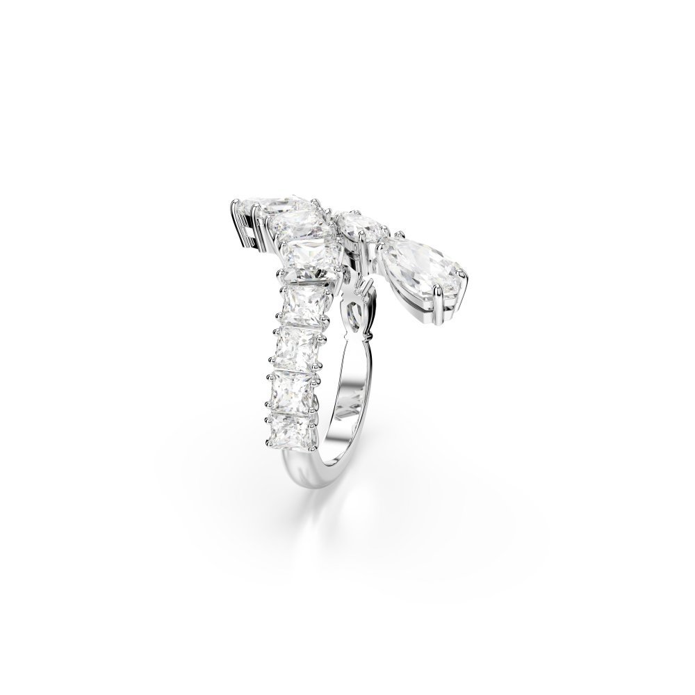 Swarovski - Anello Matrix - Placcato Rodio - Bianco