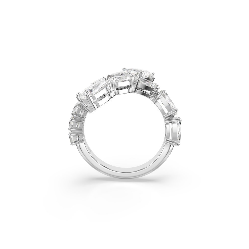 Swarovski - Anello Matrix - Placcato Rodio - Bianco