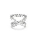 Swarovski - Anello Hyperbola - Placcato Rodio - Bianco