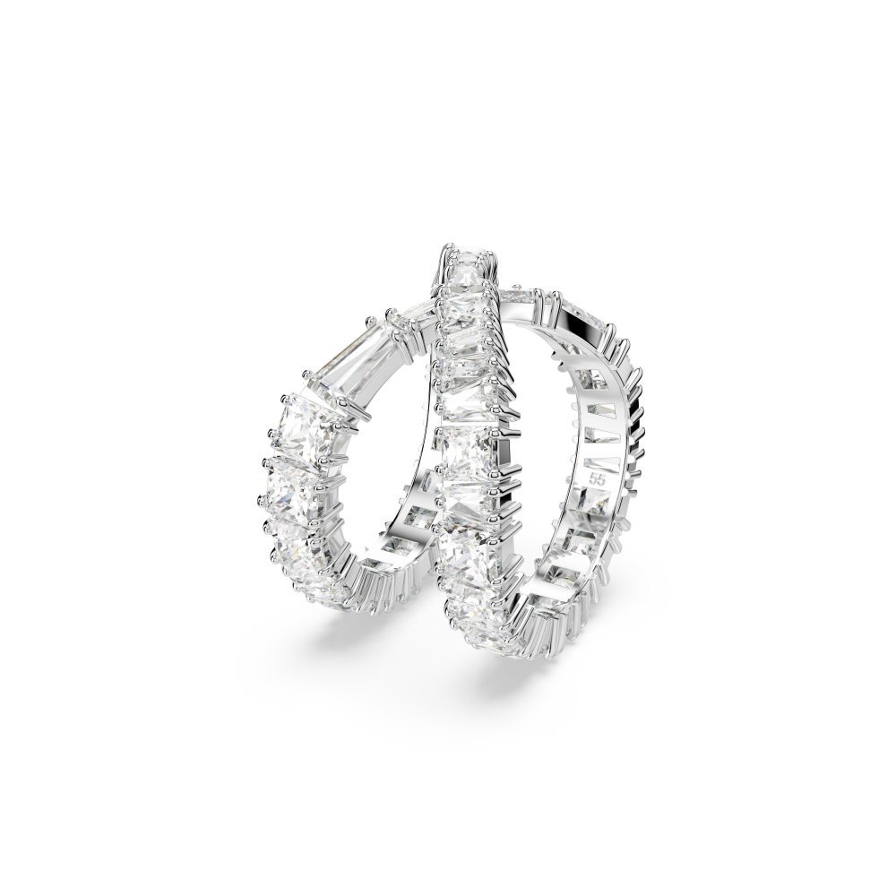 Swarovski - Anello Hyperbola - Placcato Rodio - Bianco