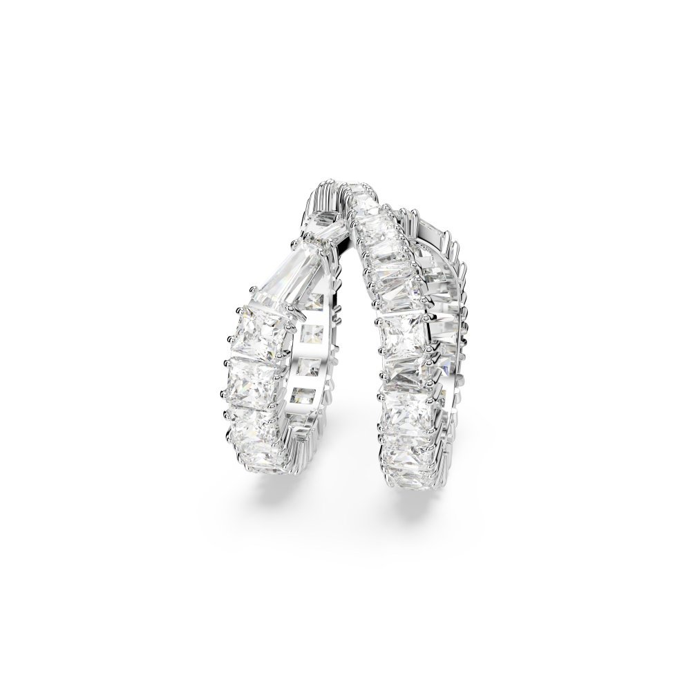 Swarovski - Anello Hyperbola - Placcato Rodio - Bianco