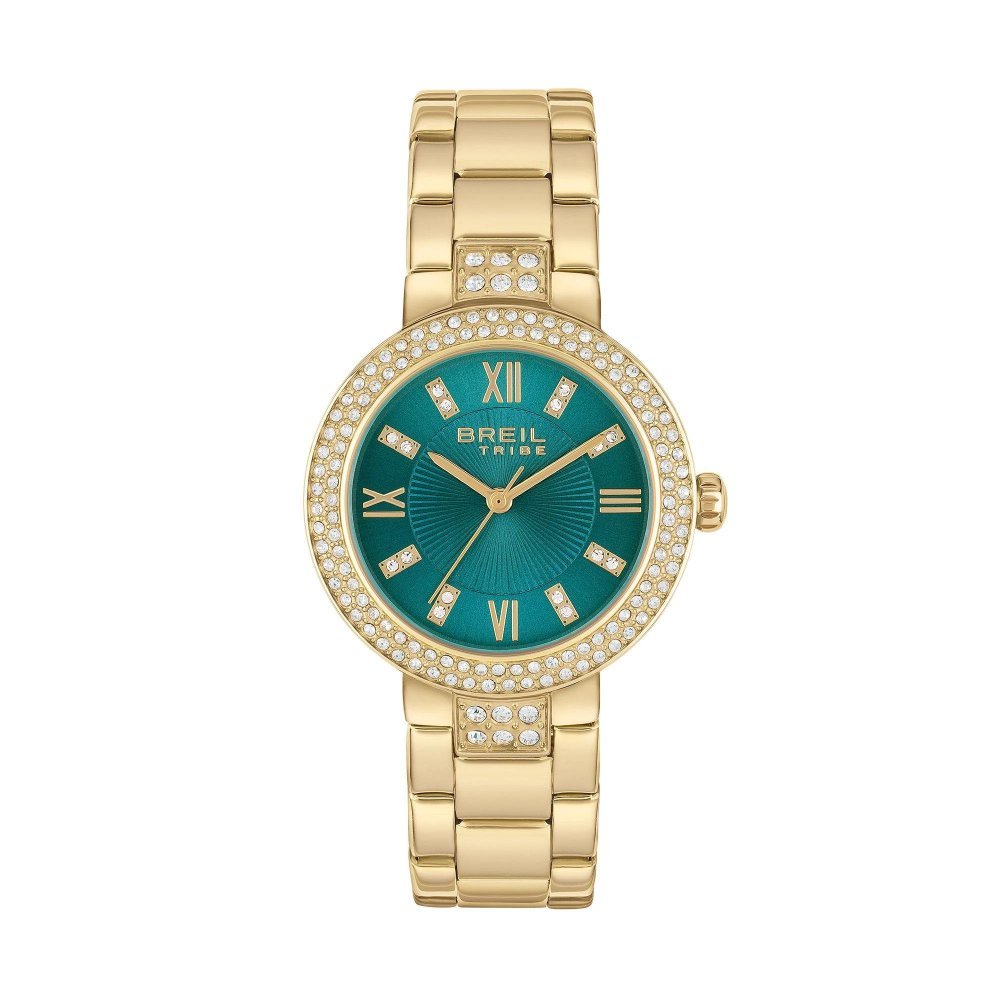 Breil Tribe - Solo Tempo Lady - Acciaio Oro - Verde