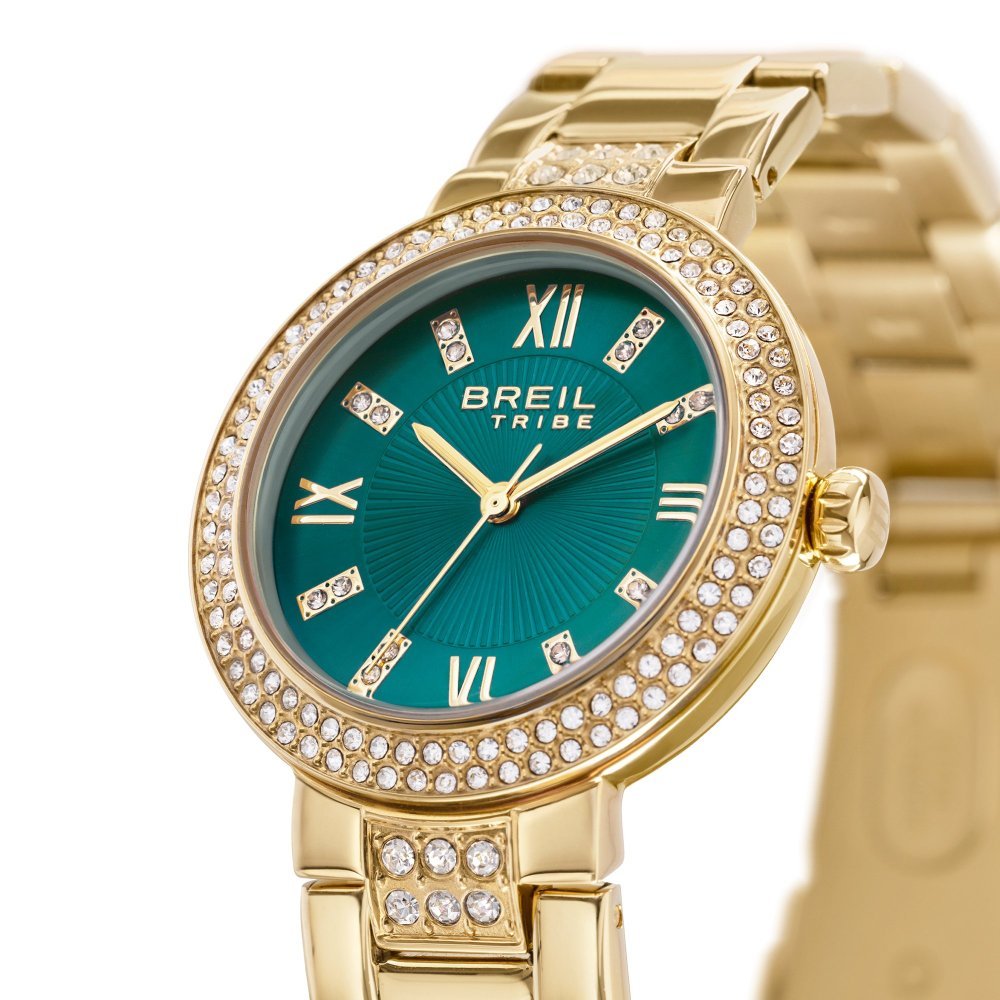 Breil Tribe - Solo Tempo Lady - Acciaio Oro - Verde