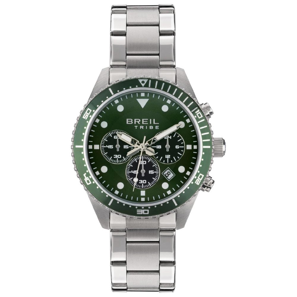 Breil Tribe - Chrono Gent 42 Mm - Acciaio - Verde