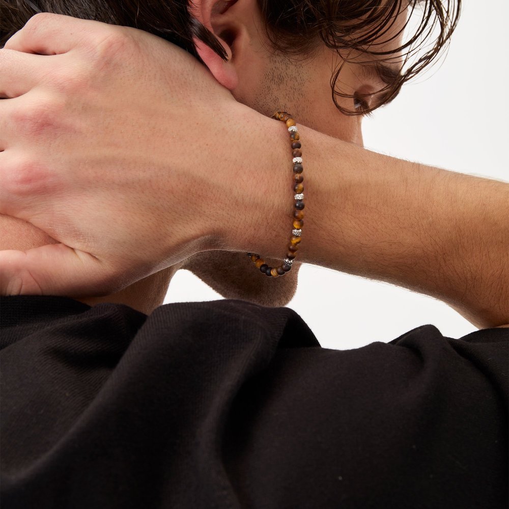 Breil Tribe - Bracciale Wild - Occhio Di Tigre - Acciaio