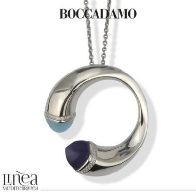 Boccadamo - Collana Lunga - Cristalli Aquamilk - Tanzanite