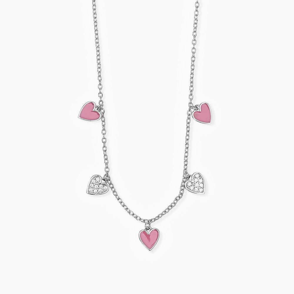 Mabina - Girocollo In Argento 925 - Cuori Pendenti
