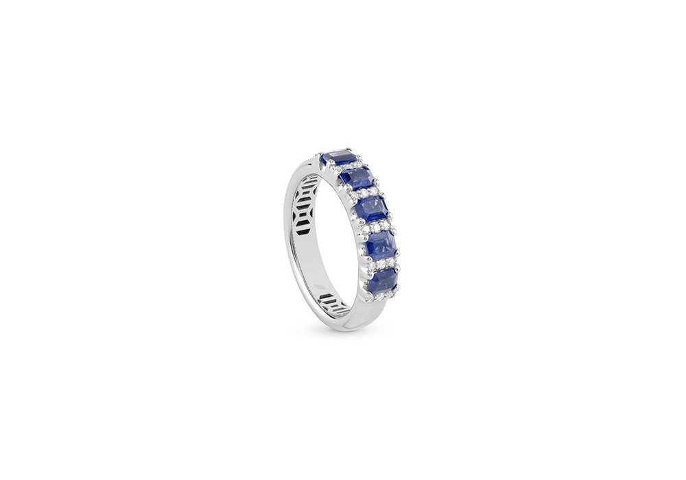 Salvini - Anello Iris - Oro Bianco - Diamante/Zaffiro