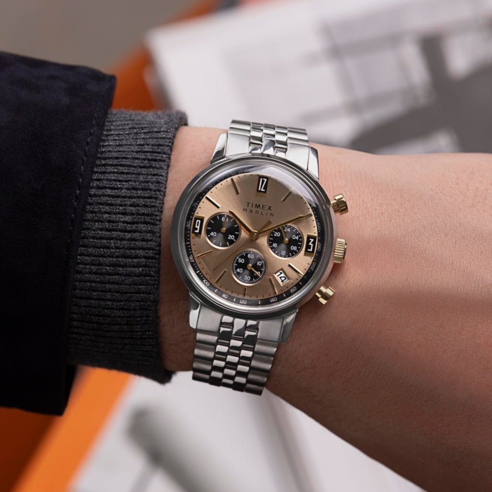 Timex - Orologio Marlin - Cronografo - Acciaio