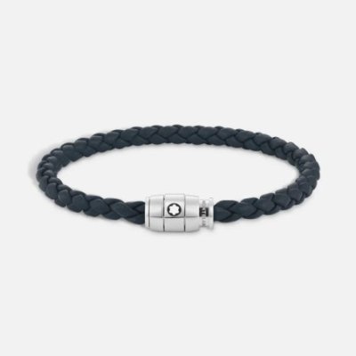 Montblanc - Bracciale Medio - Pelle - Blu Avio