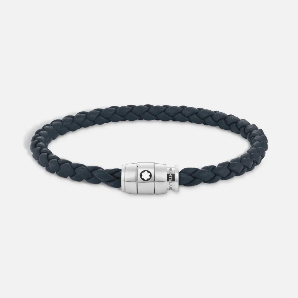Montblanc - Bracciale Medio - Pelle - Blu Avio