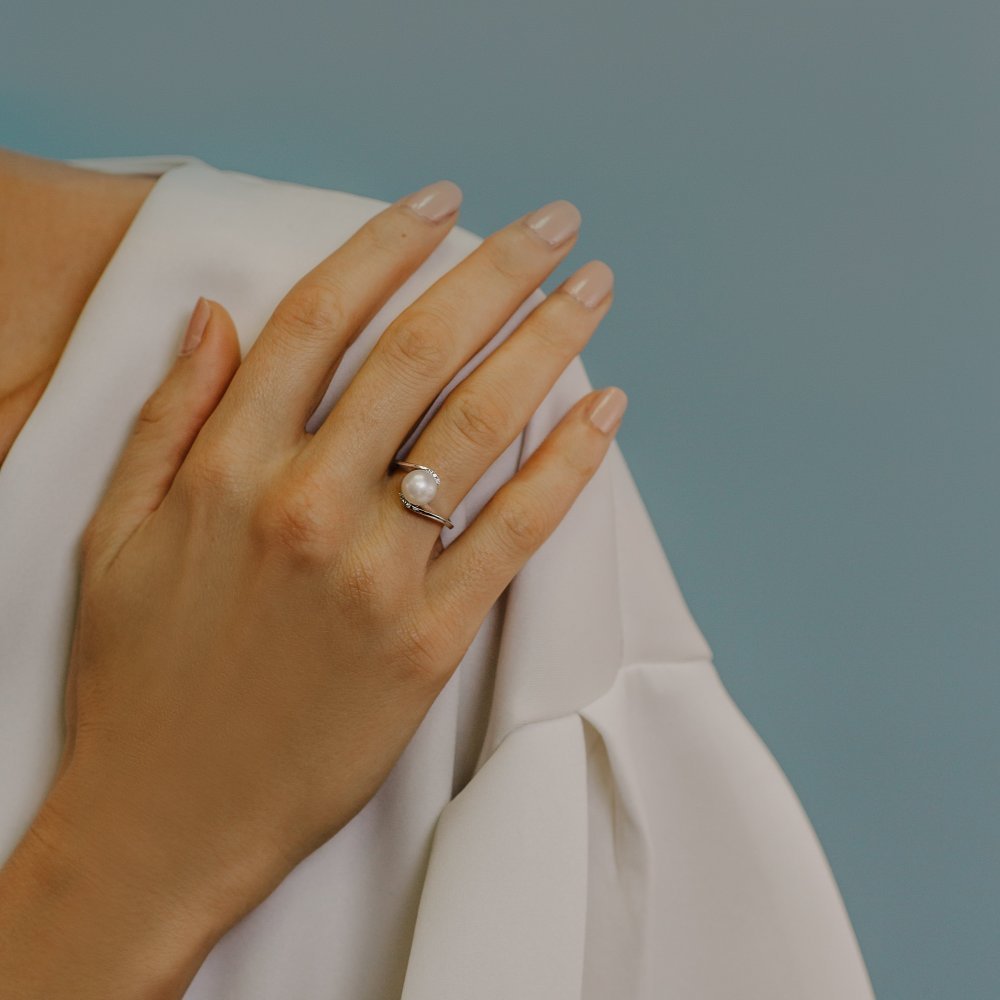 Comete Gioielli - Anello Perle - Oro - Diamanti