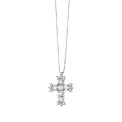 Comete Gioielli - Girocollo Croce - Oro E Diamanti