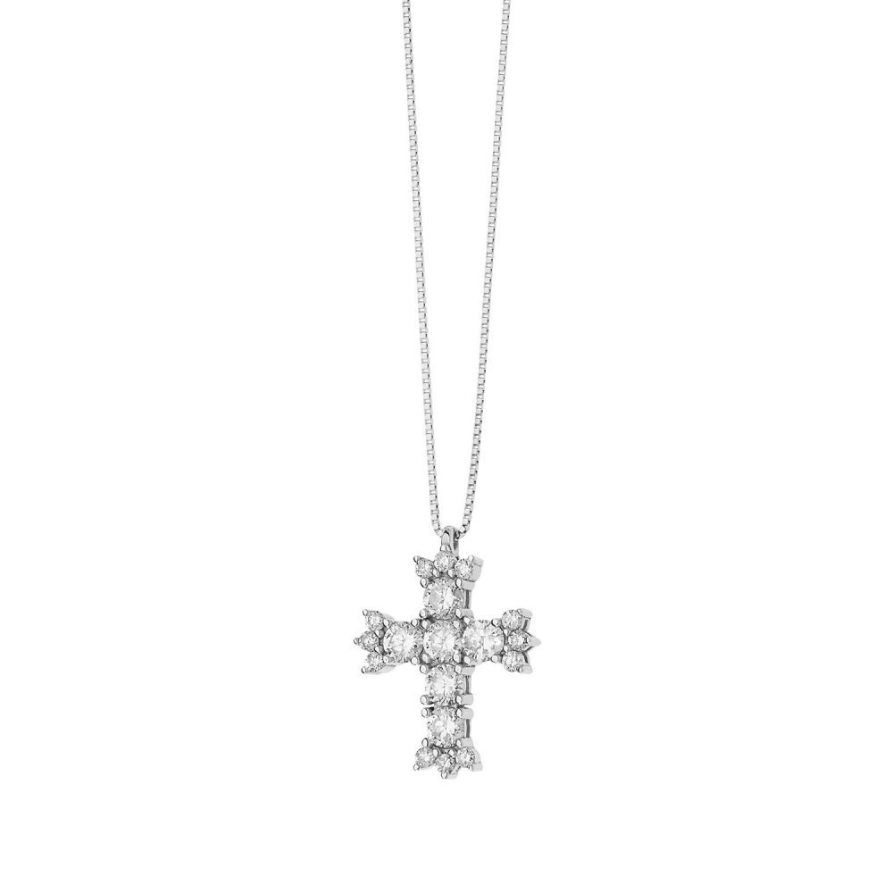 Comete Gioielli - Girocollo Croce - Oro E Diamanti