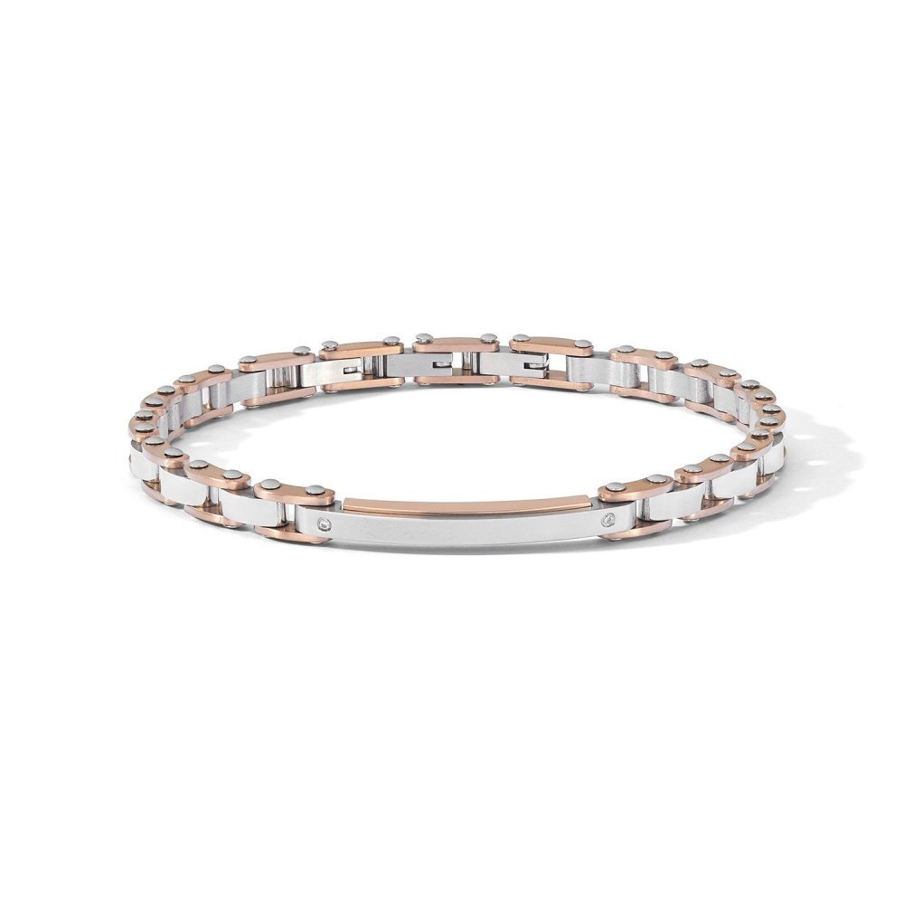 Comete Gioielli - Bracciale Acciaio - Zirconi Bianchi