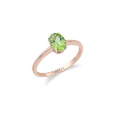 Comete Gioielli - Anello Oro Rosa - Peridot Ovale