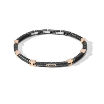 Comete Gioielli - Bracciale Nero - Acciaio - Diamanti