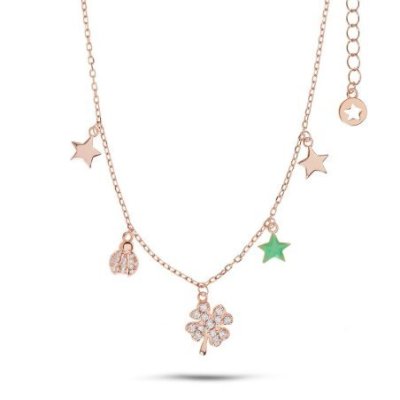Comete Gioielli - Girocollo Quadrifoglio - Argento - Zirconi