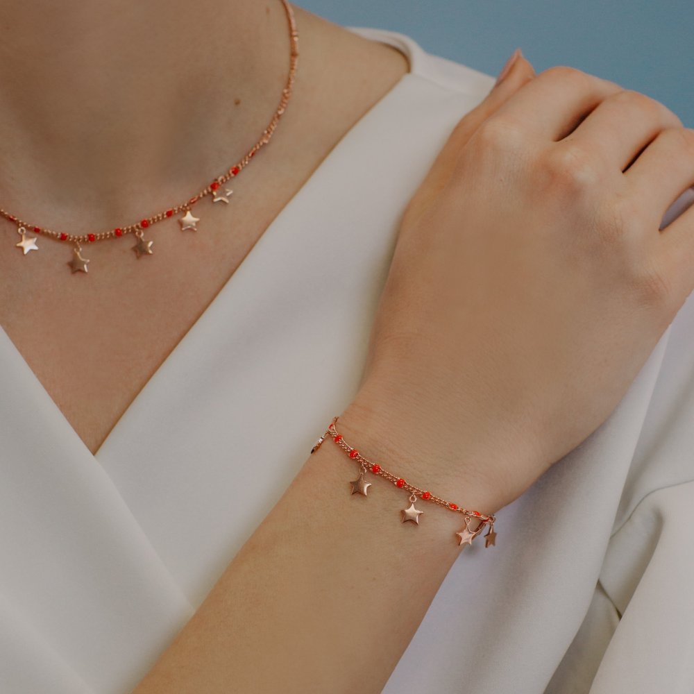 Comete Gioielli - Bracciale Stella - Argento - Doratura Rosè