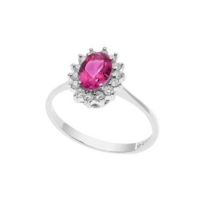 Comete Gioielli - Anello Oro - Diamanti - Topazio Rosa