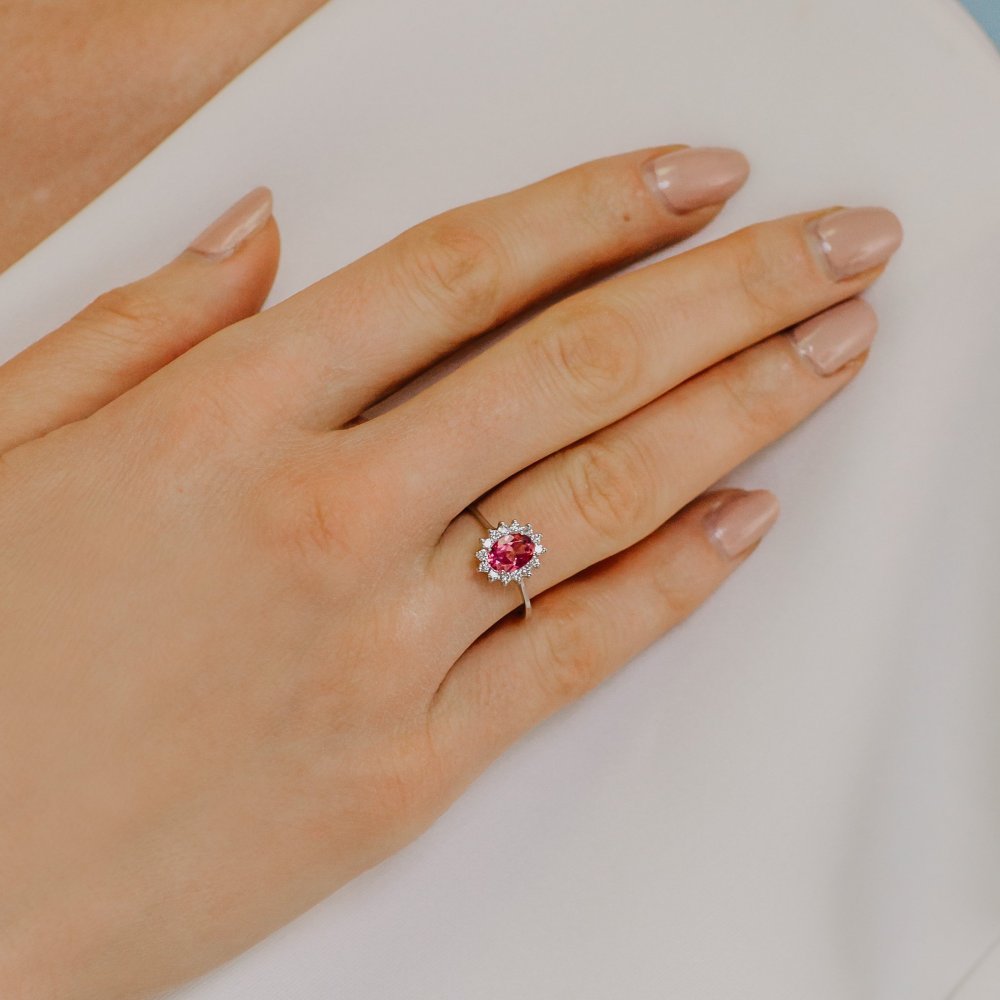 Comete Gioielli - Anello Oro - Diamanti - Topazio Rosa
