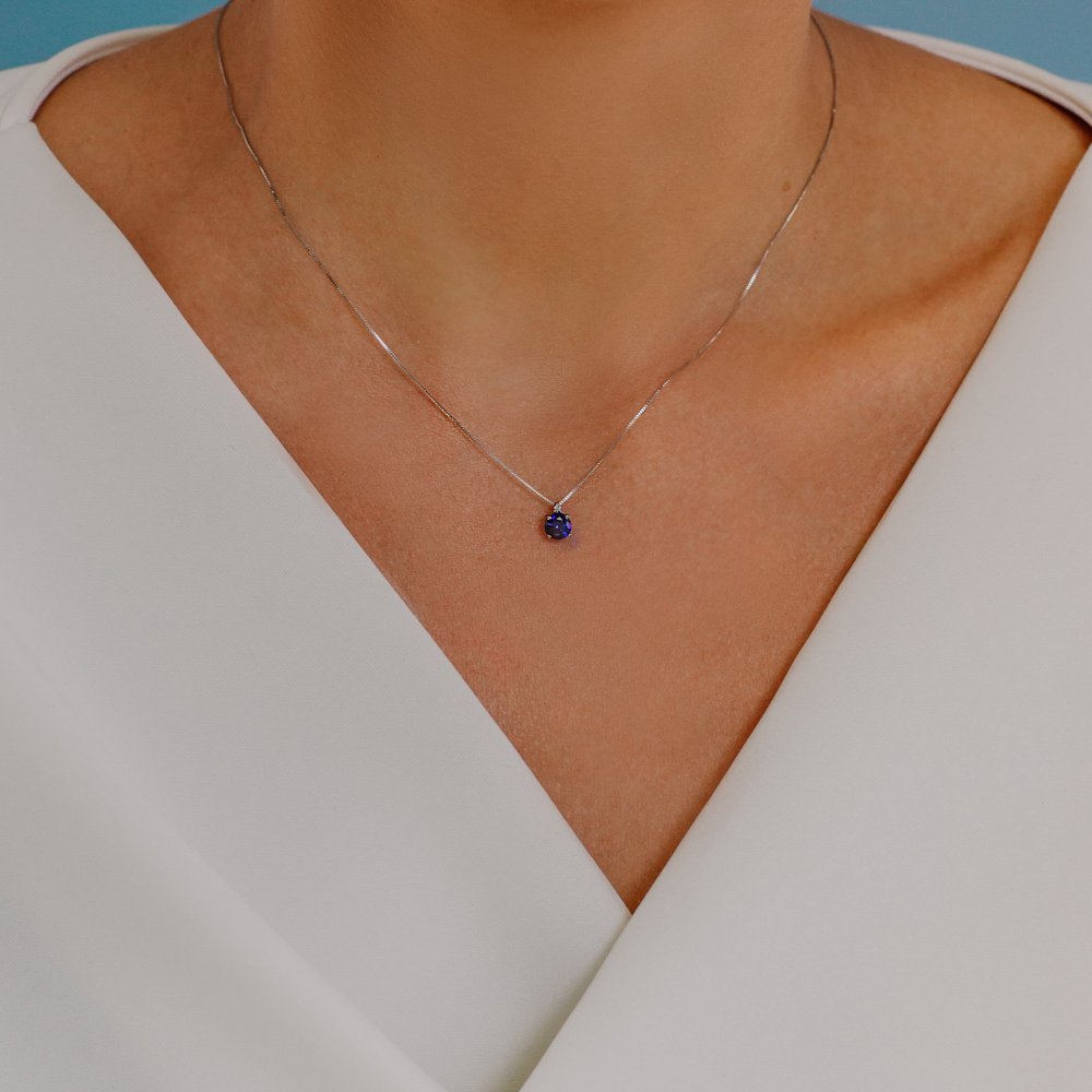 Comete Gioielli - Collana In Oro - Diamante - Zaffiro