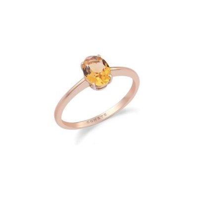 Comete Gioielli - Anello Oro Rosa - Citrino Ovale