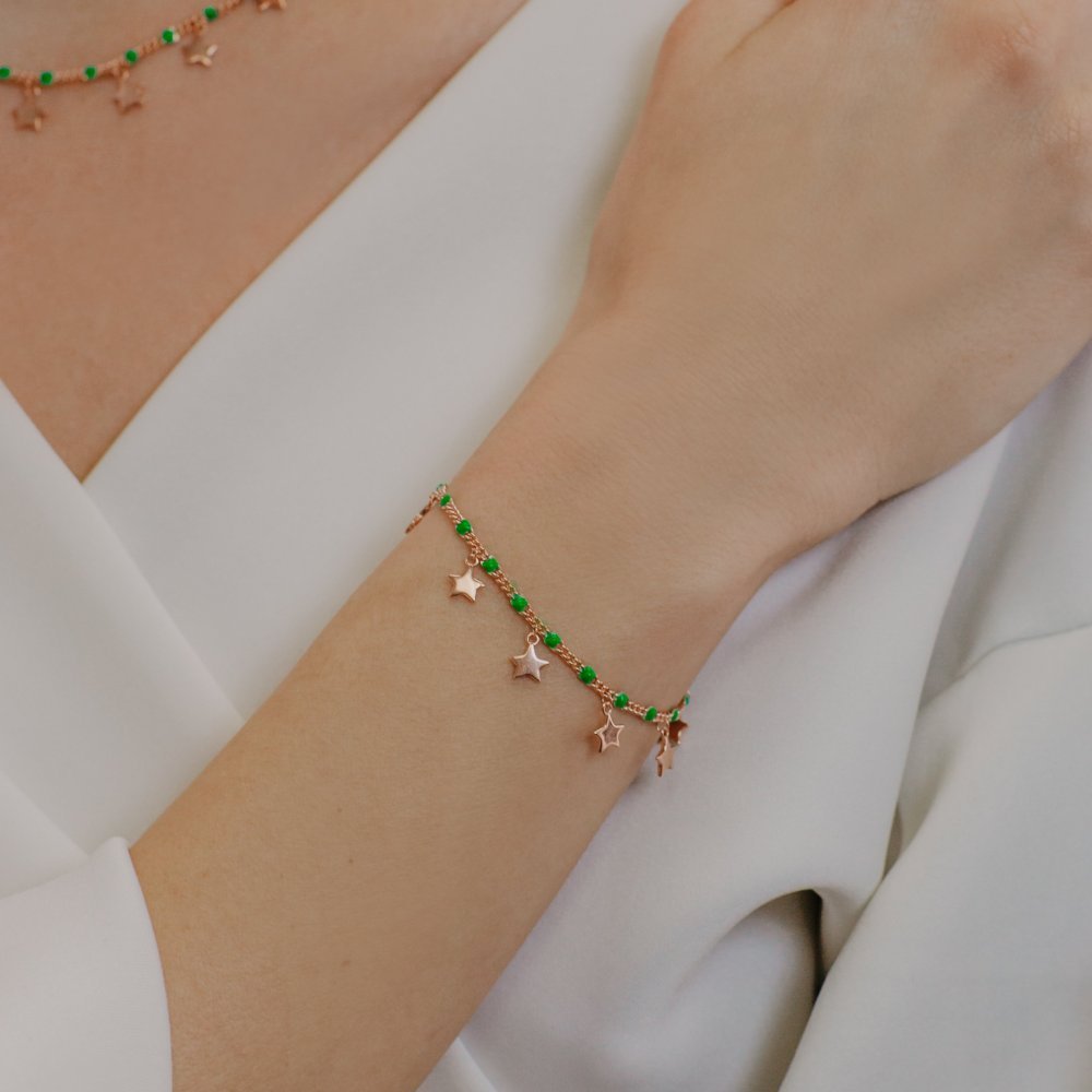 Comete Gioielli - Bracciale Stella - Argento - Doratura Rosè