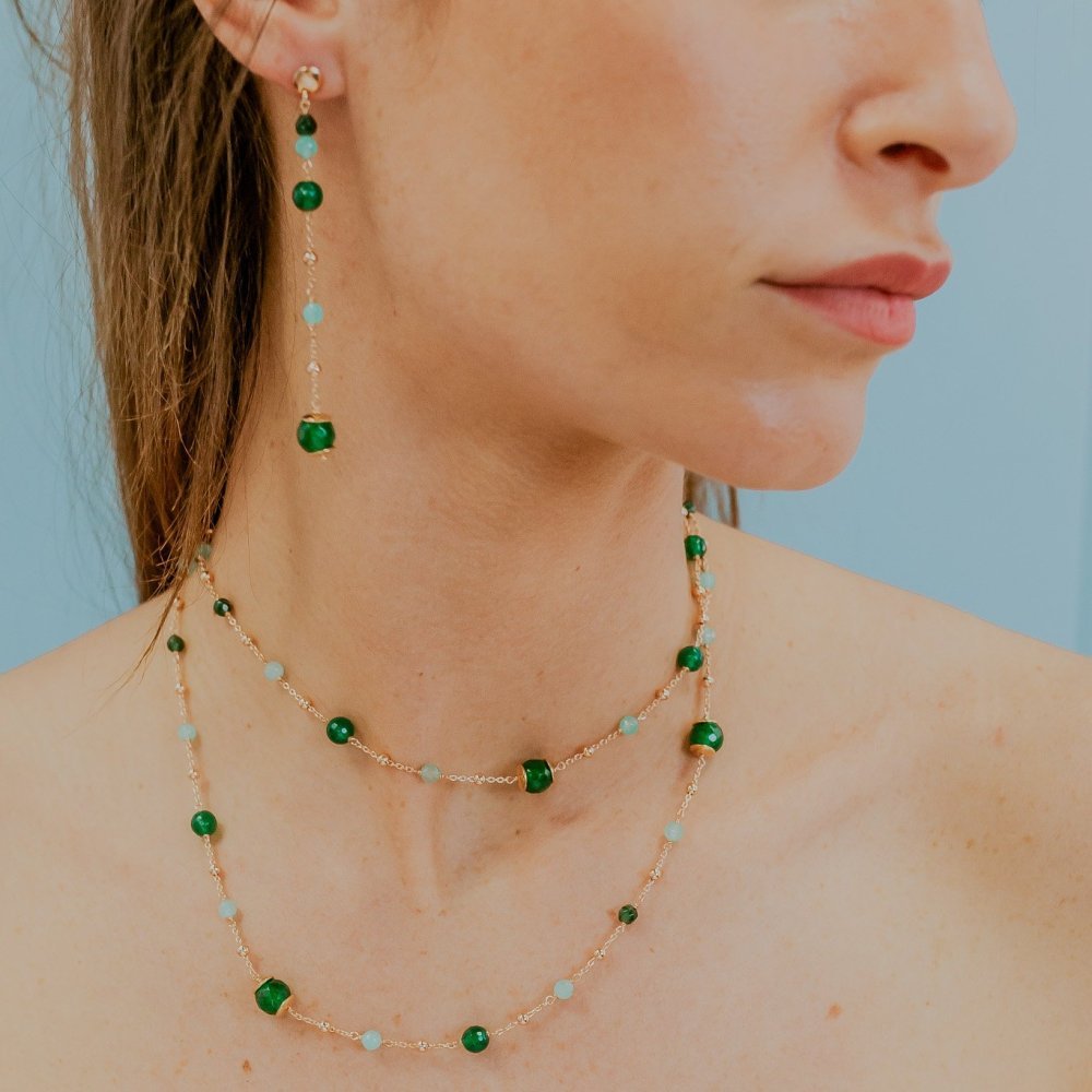 Comete Gioielli - Collana Argento - Agata, Giada
